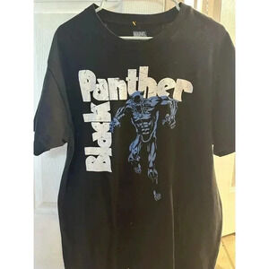 Marvel Black Panther T-Shirt Black Blue Mens Size S Short Sleeve Graphic Tee